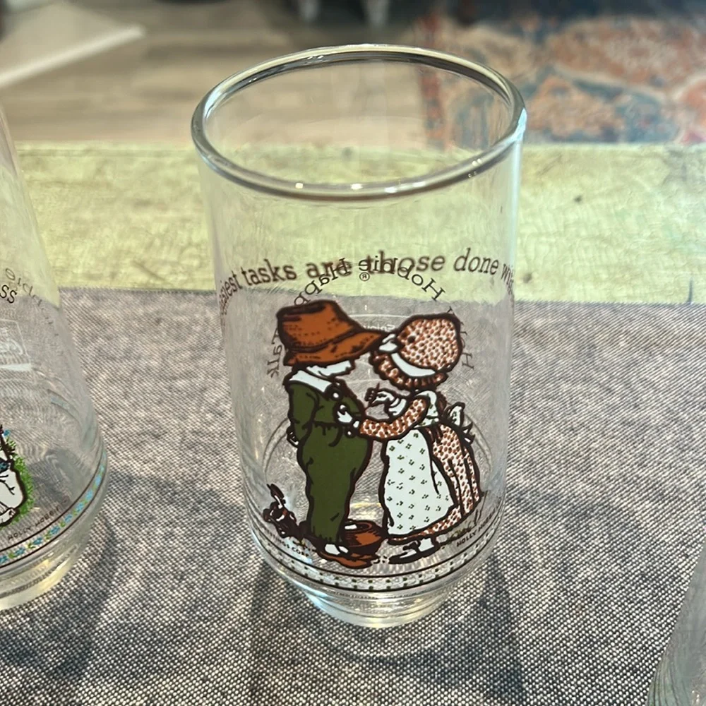 Vintage 70’s Hollie Hobbie Coca Cola Limited Edition Drinking Glasses lot of 9